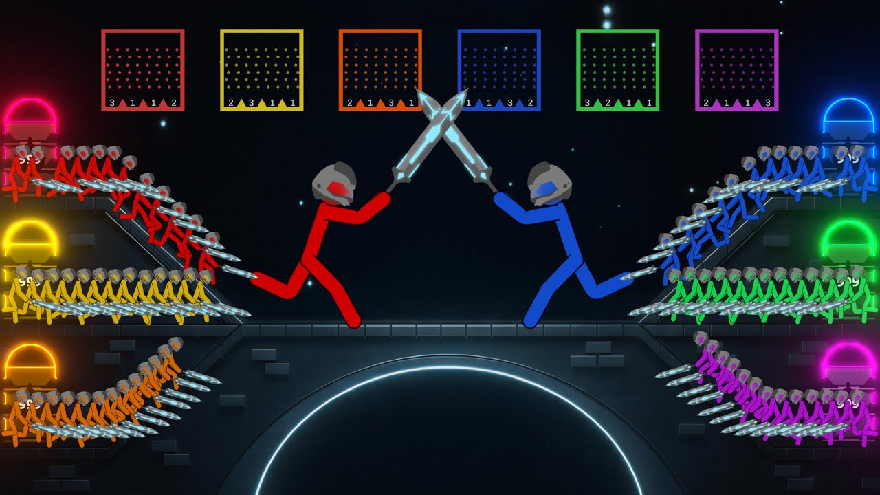 Stickman 3v3 Bridge Clash (Rematch) ~ Future Ages Battle Fight