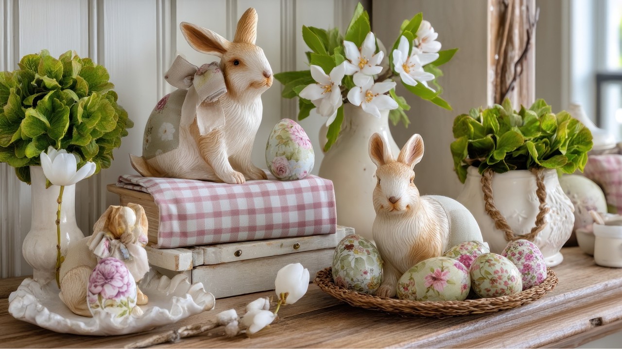 Shabby Chic Easter Decorating 2026 | Pastel Eggs & Vintage Farmhouse Style