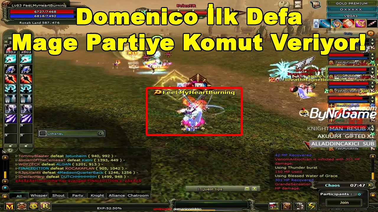 DomenicoWacco - İlk Defa Mage Partiye Komut Verip, Doğukana Karşı 8v8 Atıyor! | Knight Online