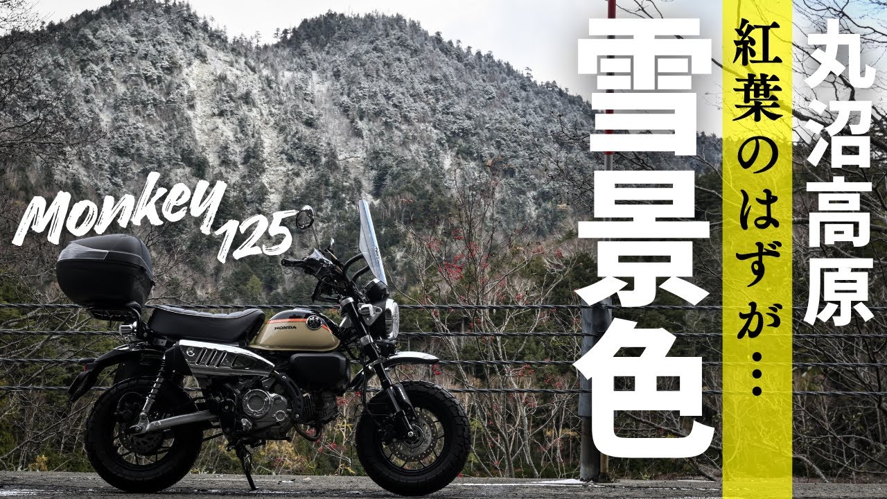 紅葉と雪景色が幻想的！金精峠と丸沼高原をモンキー125でツーリング^^