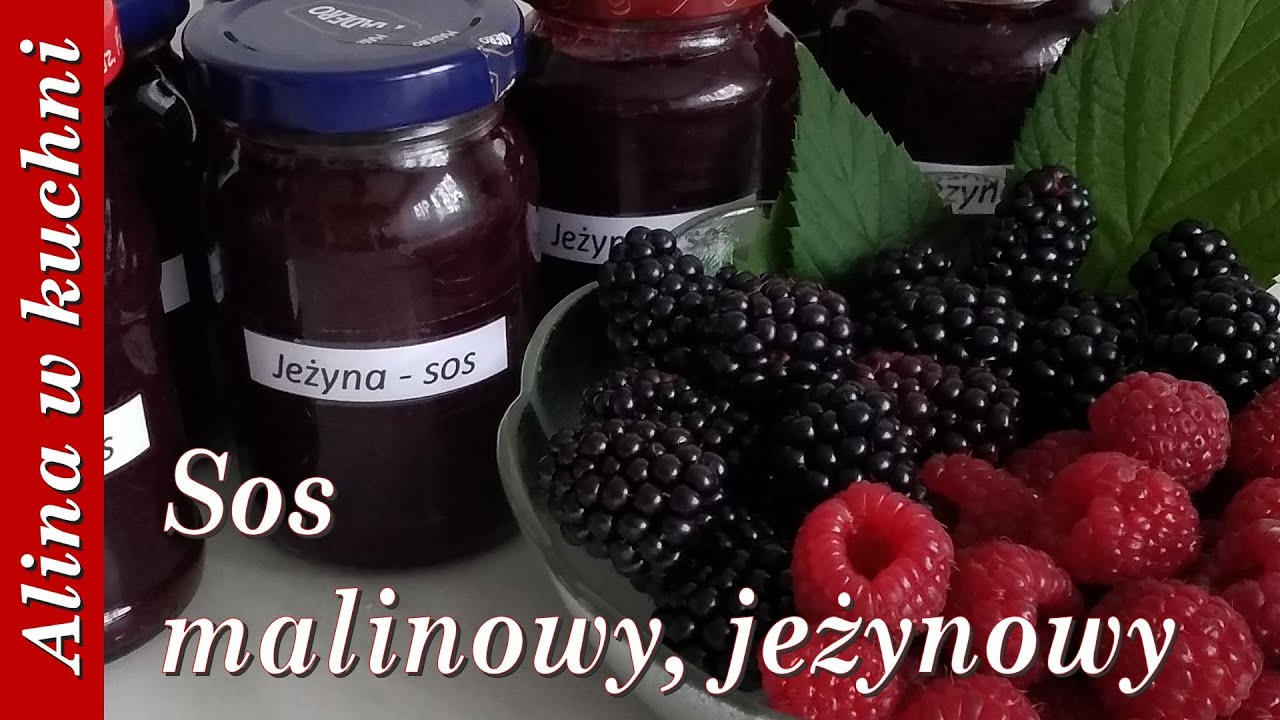 Sos - mus malinowy lub jeżynowy - do deser&oacute;w, lod&oacute;w lub jogurtu