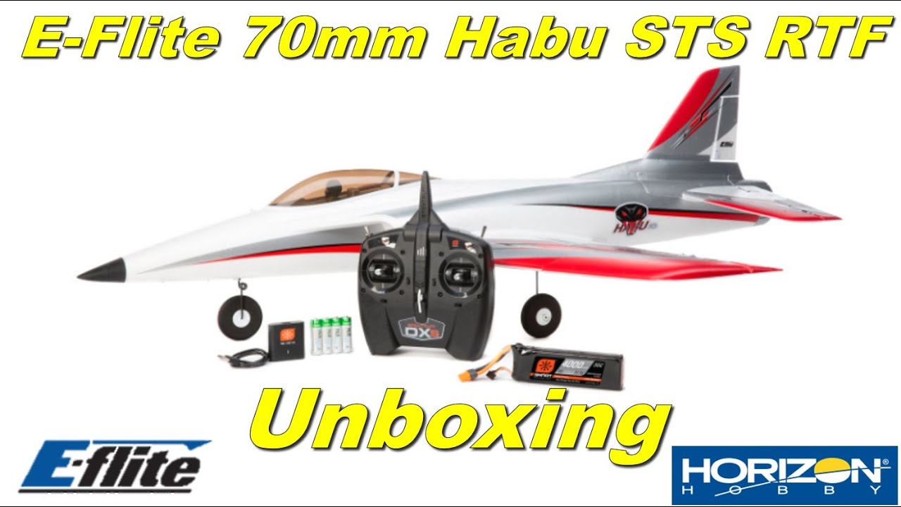Unboxing the E-flite Habu STS 70mm EDF RTF Ready to Fly Trainer
