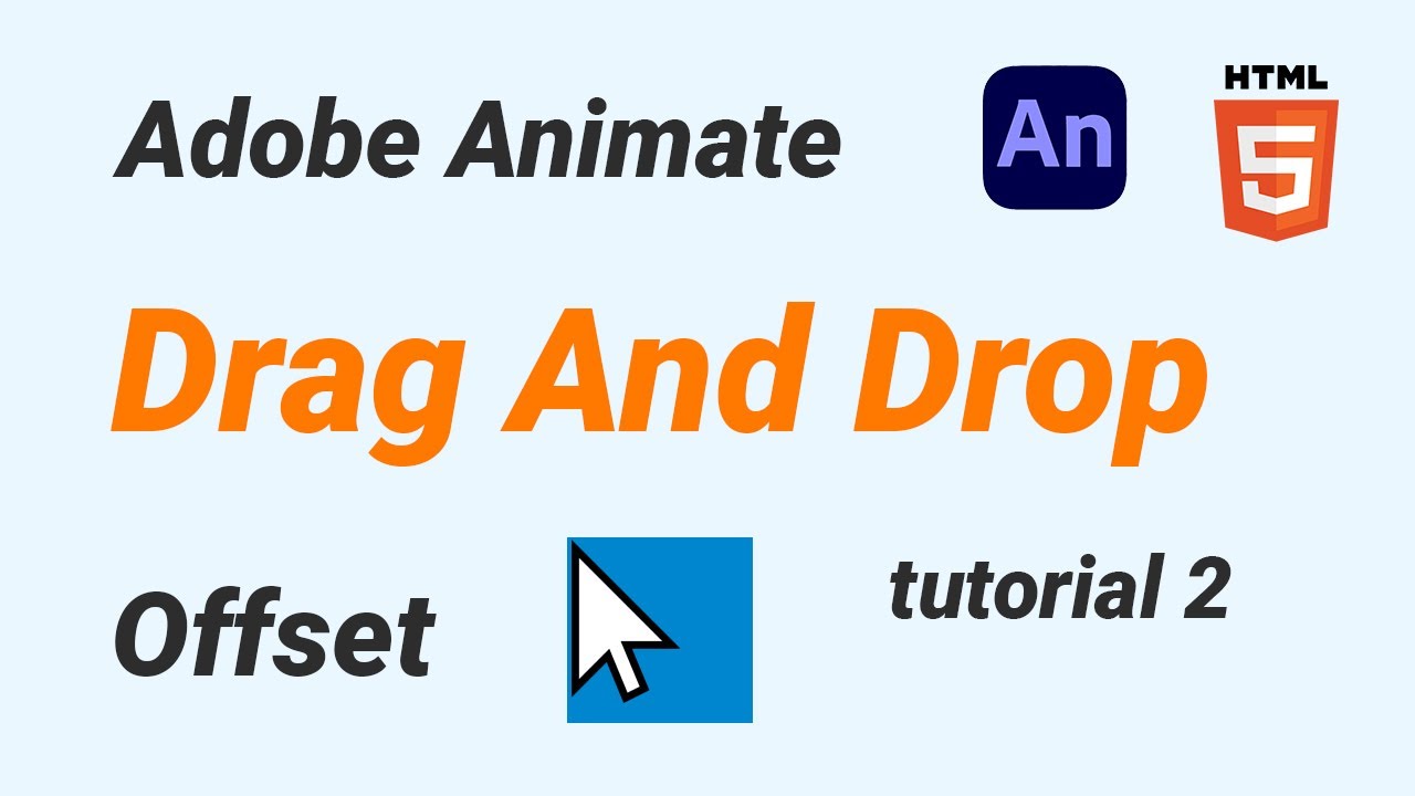Adobe Animate CC - Drag And Drop With Offset - Tutorial2 - JavaScript - HTML5