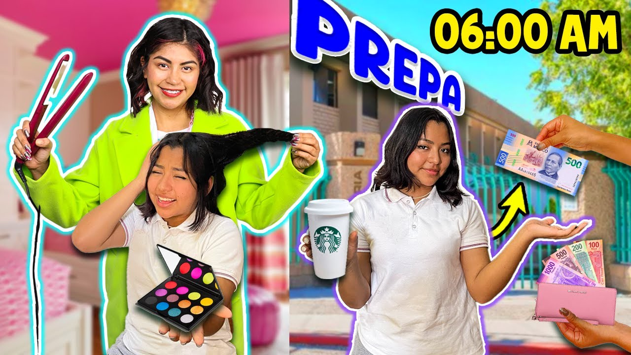 💄LLEVO A UNA ADOLESCENTE A LA ESCUELA  ✏️ RUTINA PARA IR A LA PREPARATORIA| CONNY MERLIN