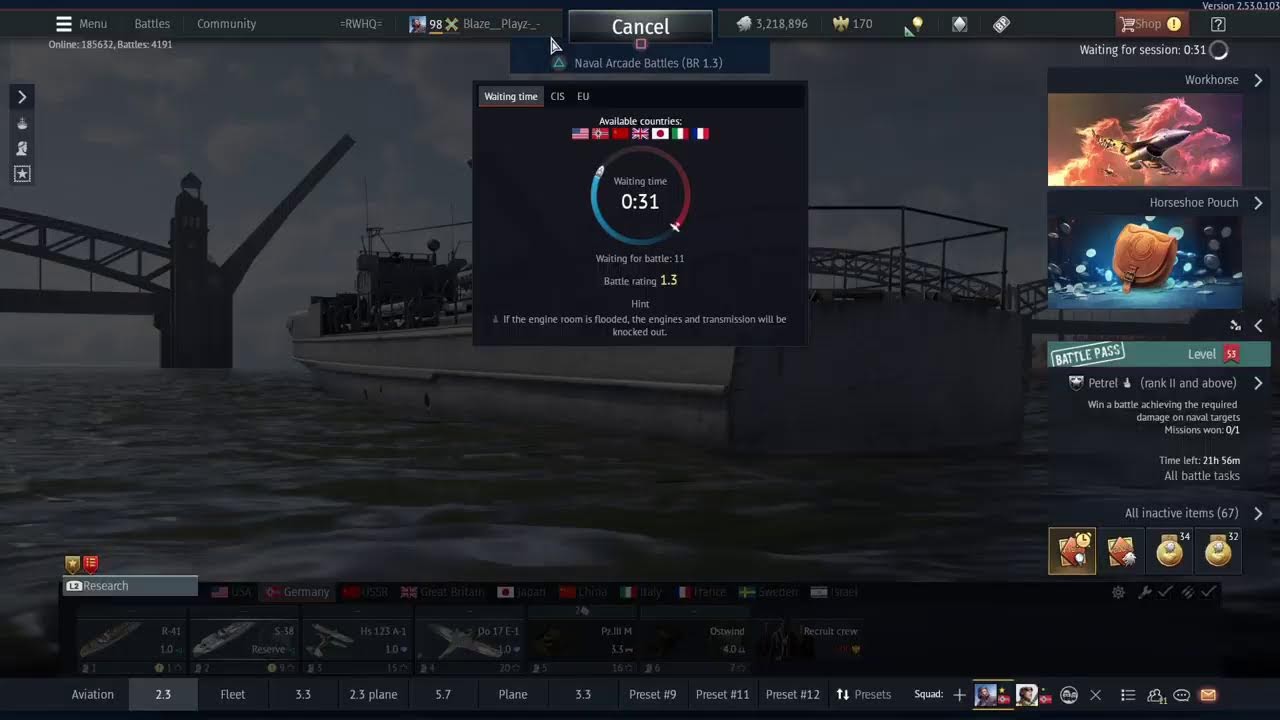 Another casual grinding day in Warthunder doing the battlepass challenges day 41