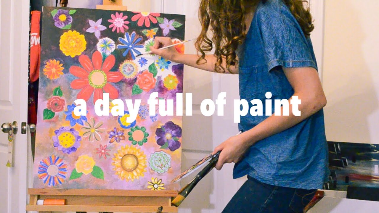 PAINTING ALL DAY | Summer Art Vlog 09