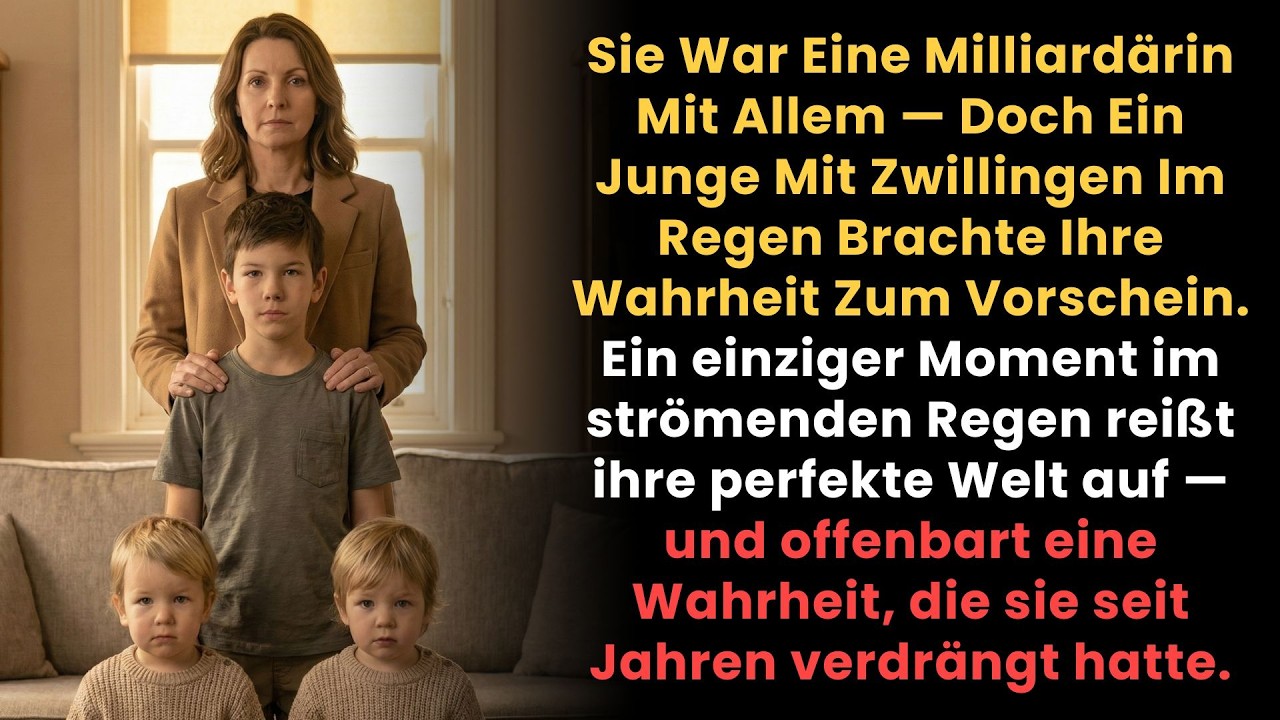 Sie War Eine Milliardärin Mit Allem Doch Ein Junge Mit Zwillingen Im Regen Brachte Ihre Wahrheit Zum