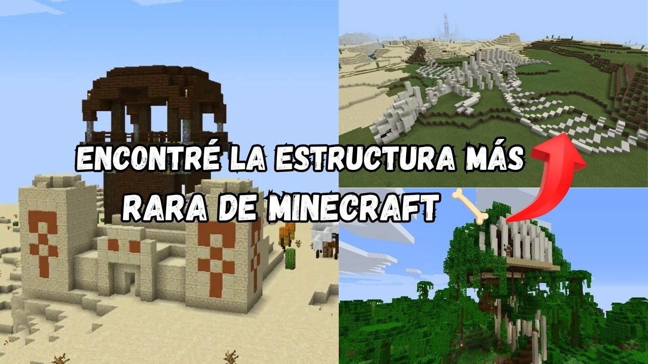 Cap 13 p4 - Encontré la estructura más RARA de minecraft🦴