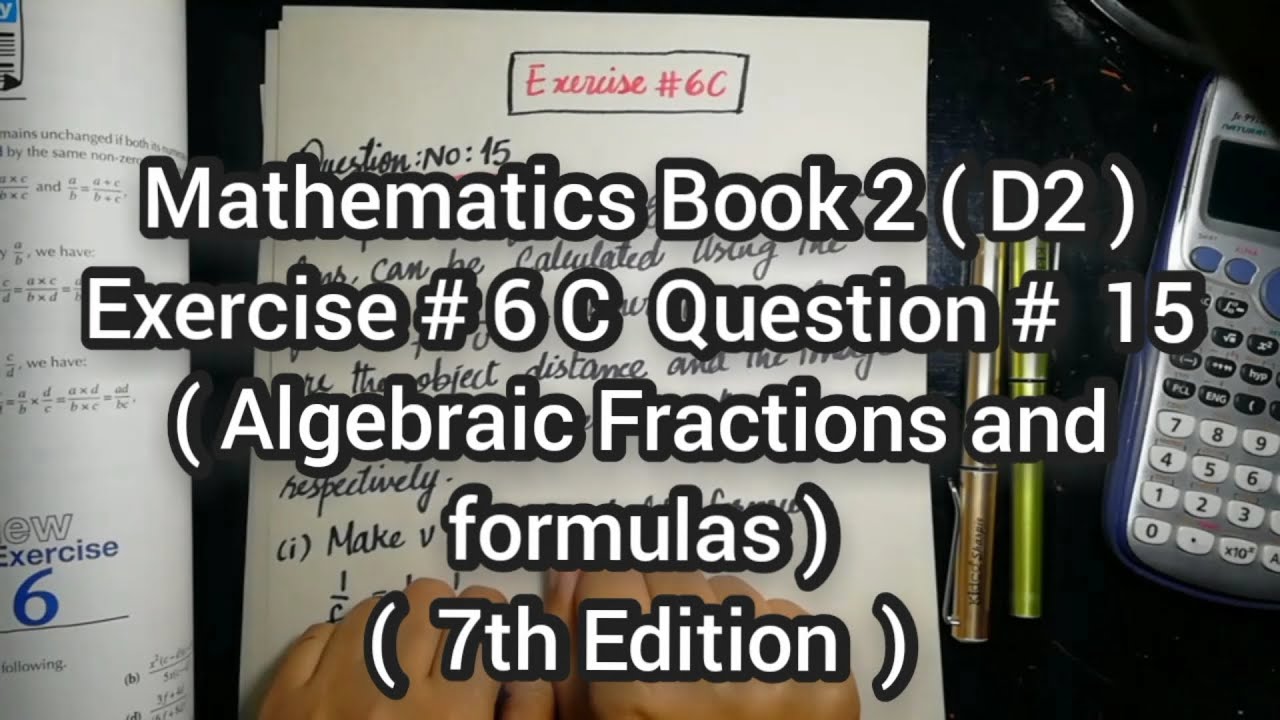 Mathematics Book 2 (D2) |  7th Edition | Exercise # 6C | Q # 15 | Ifra Syed | in Urdu\Hindi