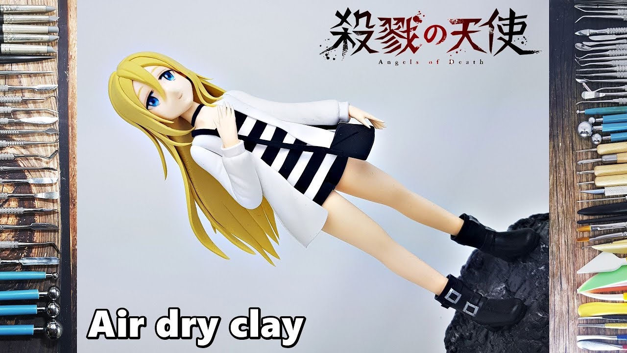 DIY┃Angels of Death-Rachel Gardner┃глиняное учебное пособие┃Как сделать цифру аниме