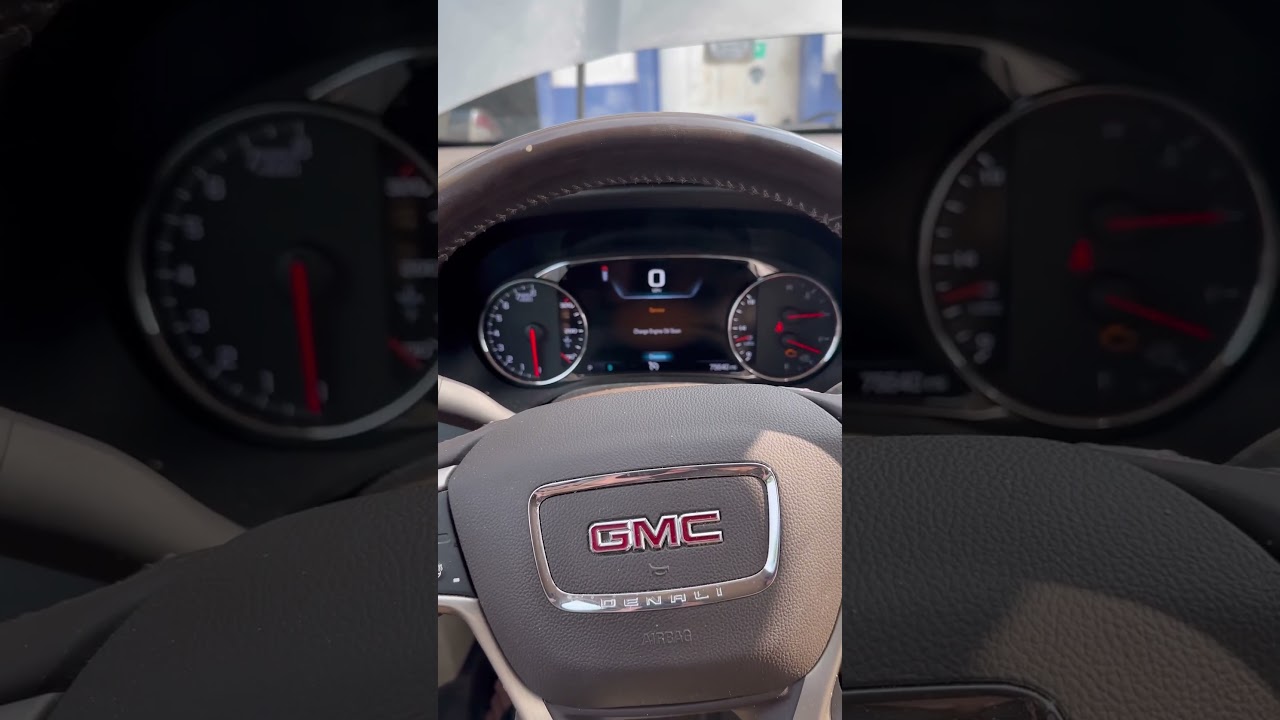 2019 GMC Acadia Denali oil life light display reset #mechanic #howto #oilchange #acadia #GMC
