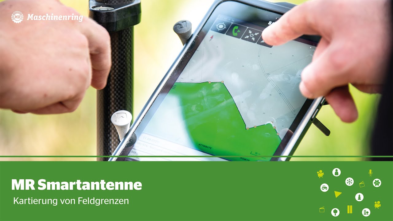 Maschinenring Smartantenne - Leihgerät zur RTK-genauen Erfassung natürlicher Feldkonturen
