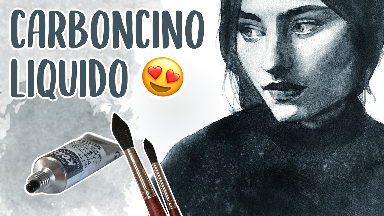 DIRETTA! 🖌 Proviamo insieme per la prima volta il CARBONCINO LIQUIDO! Schmincke Liquid Charcoal