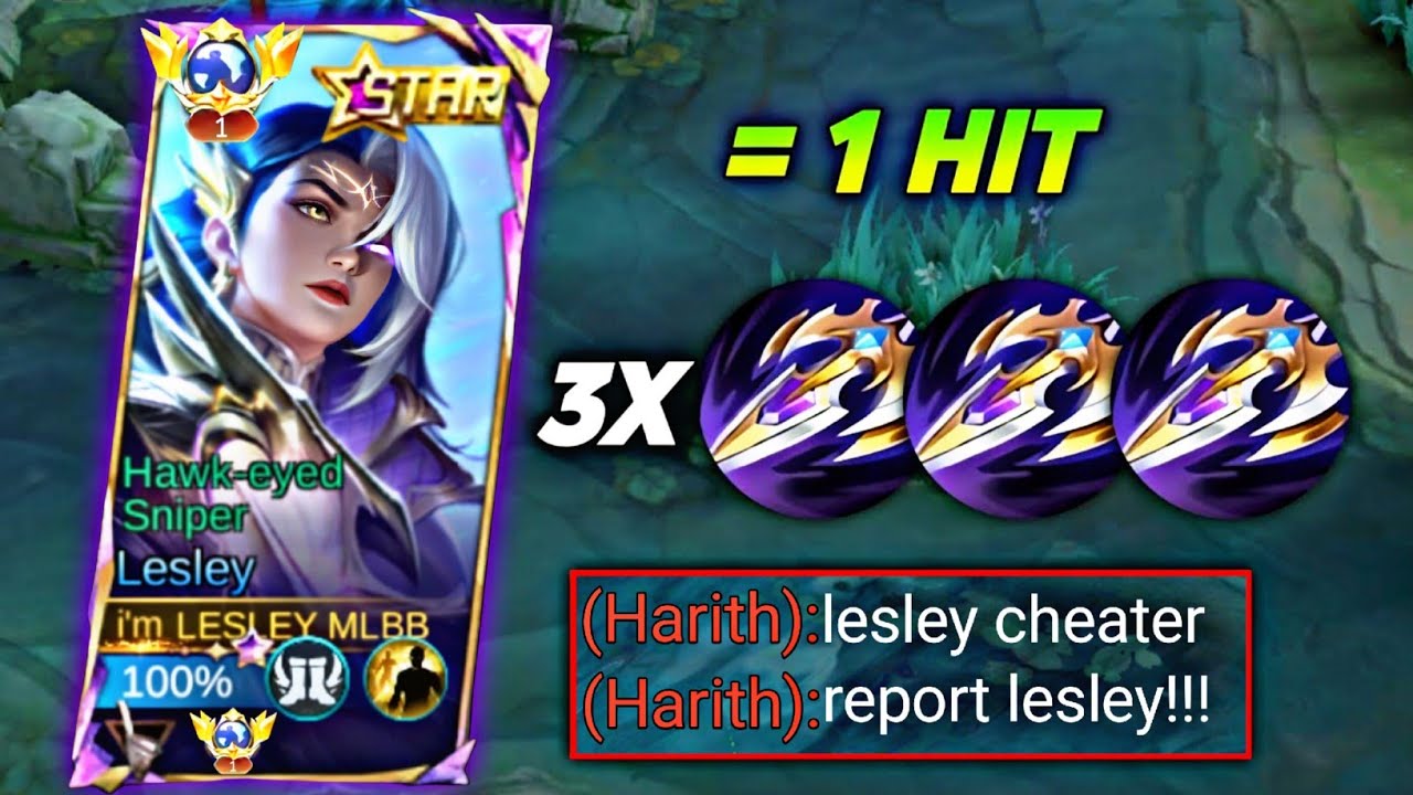 BUILD 1HIT LESLEY FULL DAMAGE NO COUNTER | MOBILE LEGENDS BANG BANG