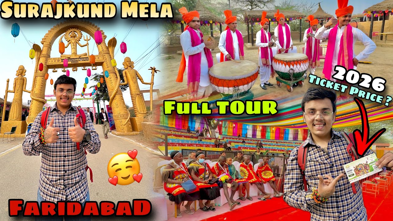 SURAJKUND MELA 2026 | DELHI BIGGEST MELA | SURAJKUND MELA FULLY DETAILS IN ONE VIDEO￼