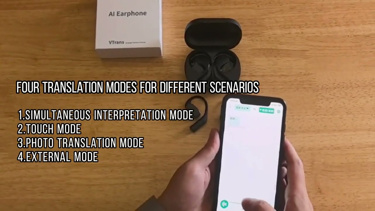 V1 Real Time Translation Earphone Travel Conferences Multi-Language Interpreter Bluetooth Headset