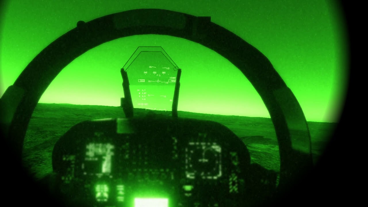 DCS World F18 night flight waypoint nav with NVG