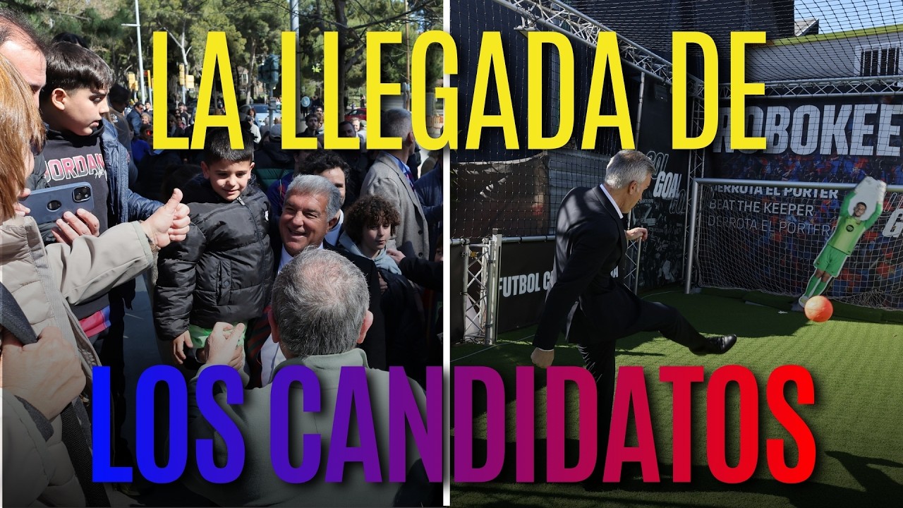 🗳️🔴🔵 Así fue la LLEGADA de LAPORTA y VÍCTOR FONT a las URNAS en la jornada clave del BARÇA