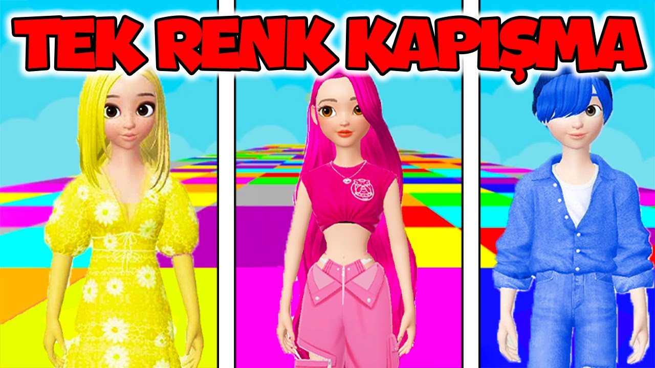 ROBLOX OLMADAN TEK RENK KAPIŞMA 💛 💖💙 ZEPETO | KÜBRA NİSA