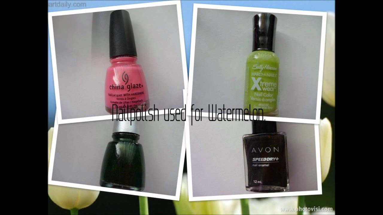 Strawberryelectric48 Spring fruit nail tutorial!
