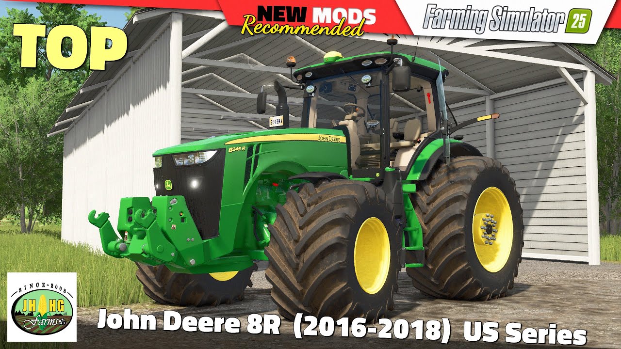 FS25 | John Deere 8R (2016-2018) US Series - Farming Simulator 25 Mods Review QHD
