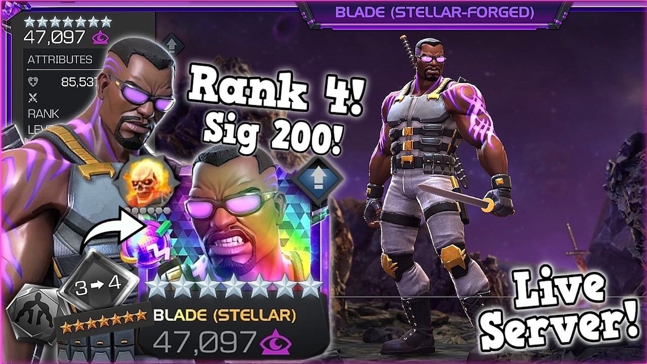 RANK 4 SIG 200 FIRST APPEARANCE STELLAR FORGED BLADE! THE WAIT IS OVER! Marvel Contest of Champions