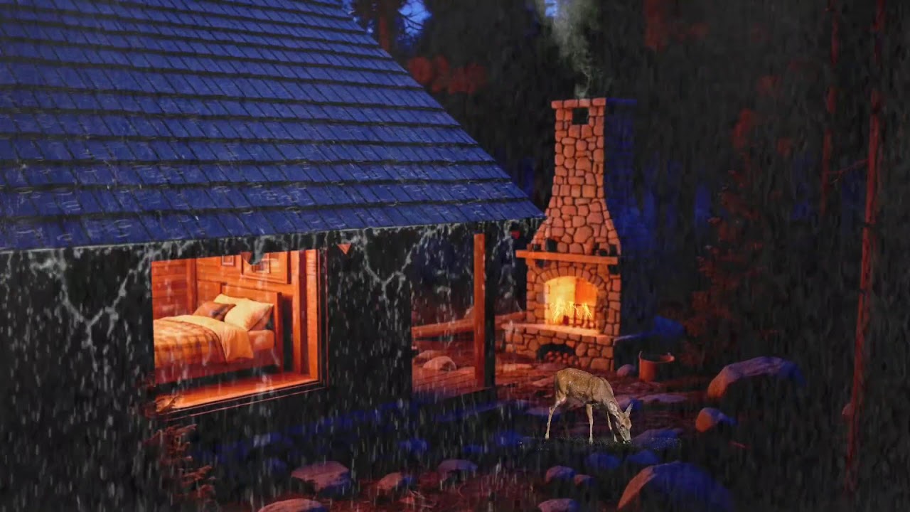 Fall Asleep Fast & Sleep Deep 🪵🌧️ Cozy Cabin Rain on the Roof | Listen Now