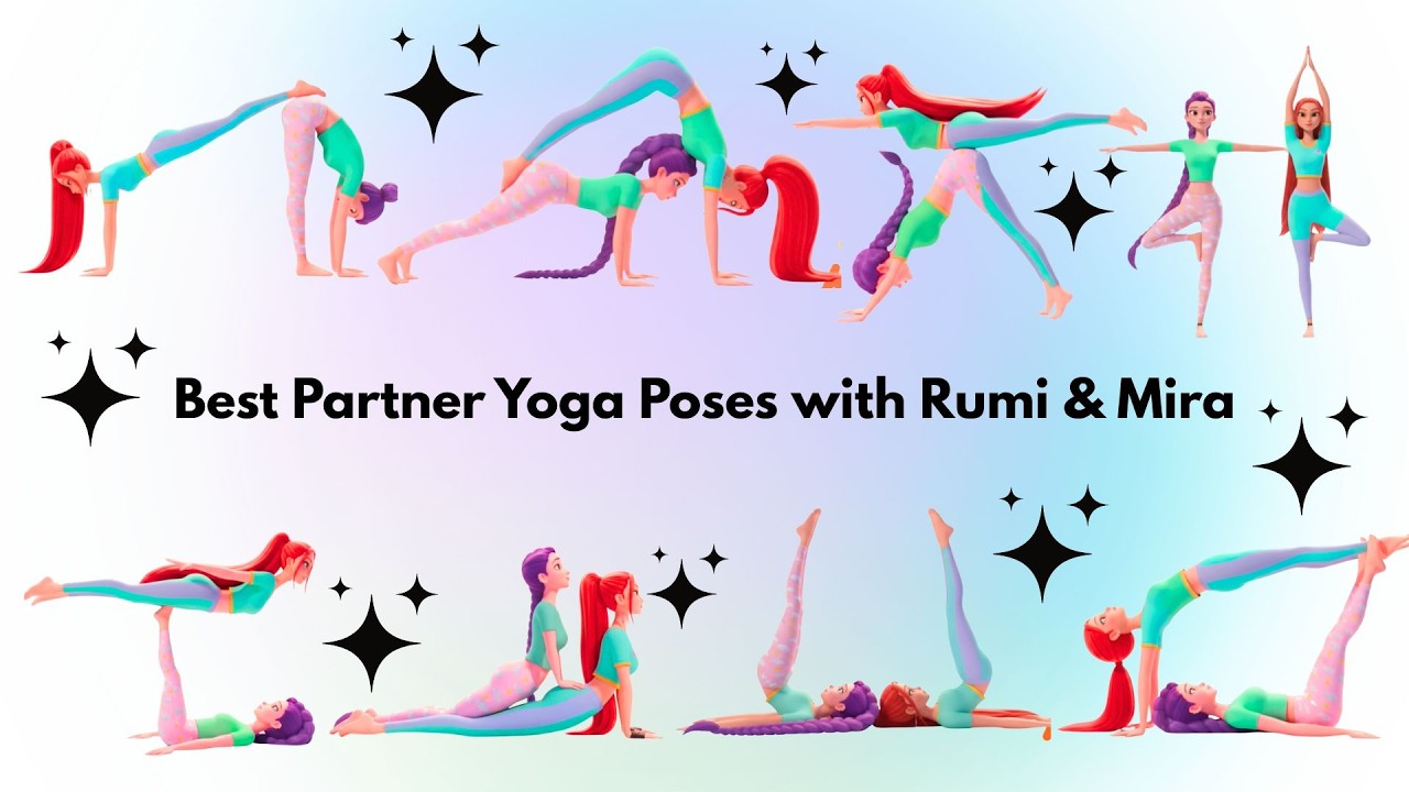 Best Partner Yoga Poses with Rumi & Mira | Fun Kids Yoga Challenge & Balance Practice