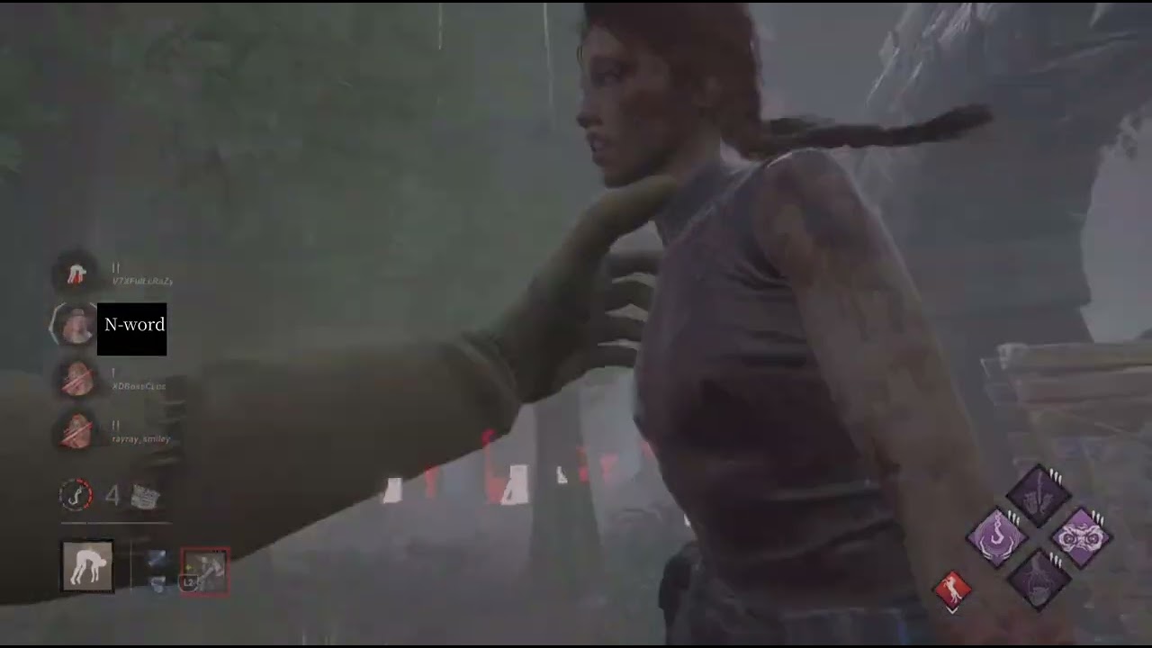 Dead by Daylight: making survivors give up while my friends play marvel rivals in the background.
