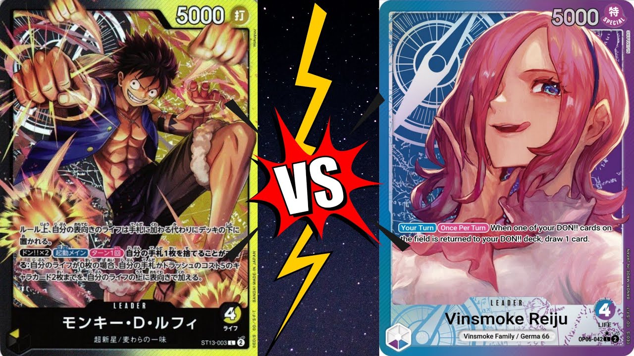 One Piece Card Game: B/Y Luffy vs B/P Reiju [EB-01]