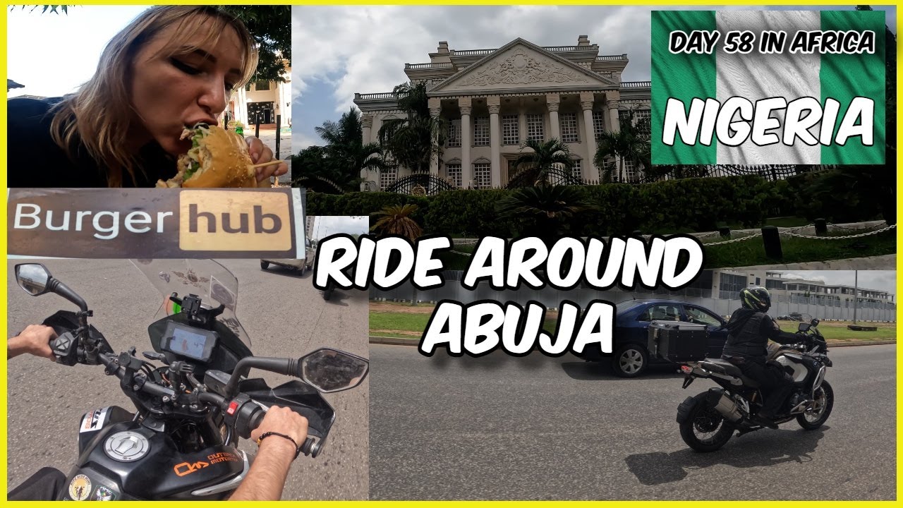 Drive around Abuja & New Bikers Family - Bush Riders - Africa Adventures Day 58 VLOG 4K