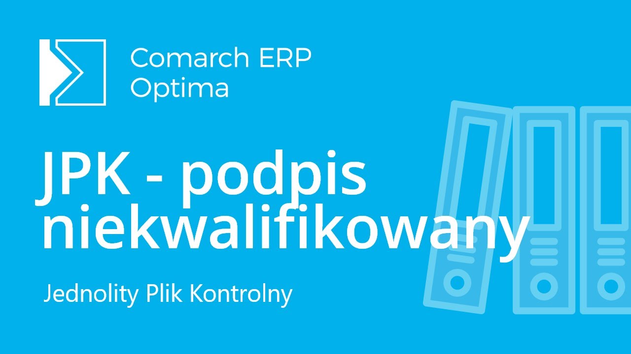 Comarch ERP Optima - Jak podpisać plik JPK_VAT podpisem niekwalifikowanym? (film z lektorem)
