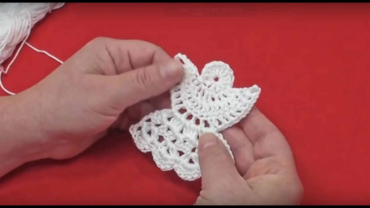 Ingeras crosetat decoratiune Craciun, ornament handmade | Tutorial crosetat