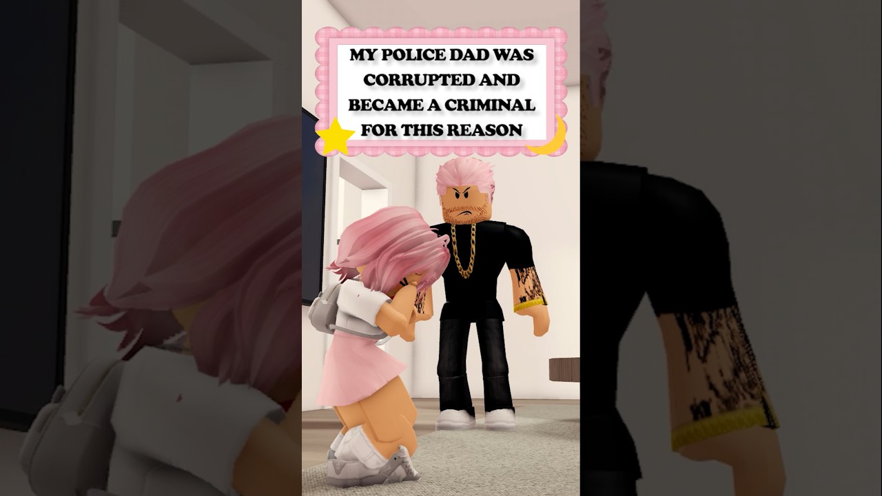 MY POLICE DAD WAS CORRUPTED AND BECAME A CRIMINAL FOR THIS REASON 😰😰😰 #roblox #robloxedits #shorts