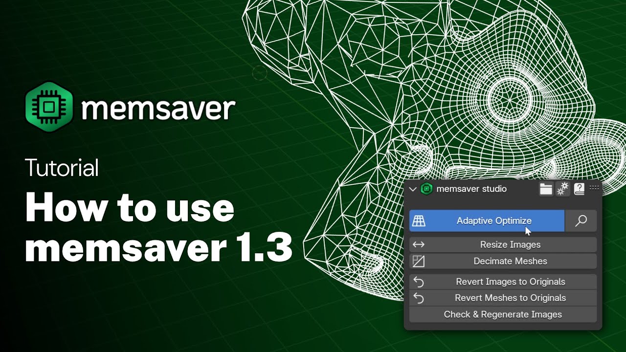 How to use memsaver 1.3 | Blender Tutorial