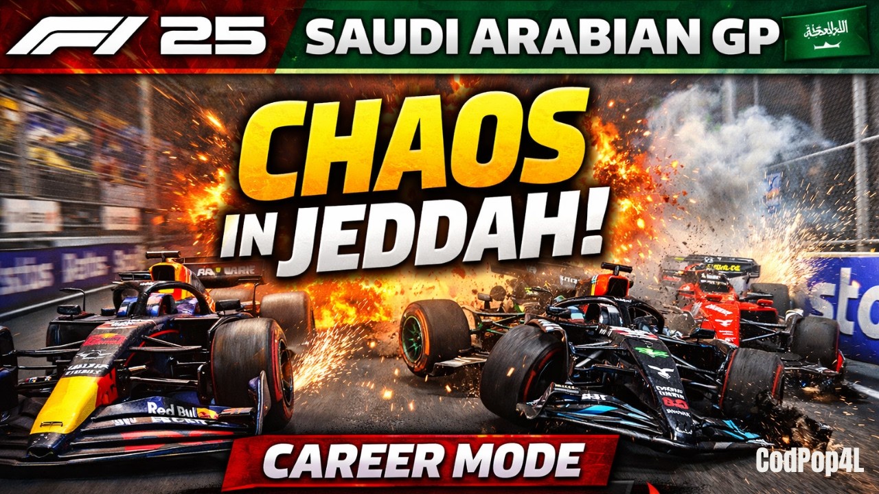 🏎️ F1 25 Career Mode 🏁 Saudi Arabian Grand Prix 🇸🇦 | High-Speed Chaos in Jeddah! 🏁🔥