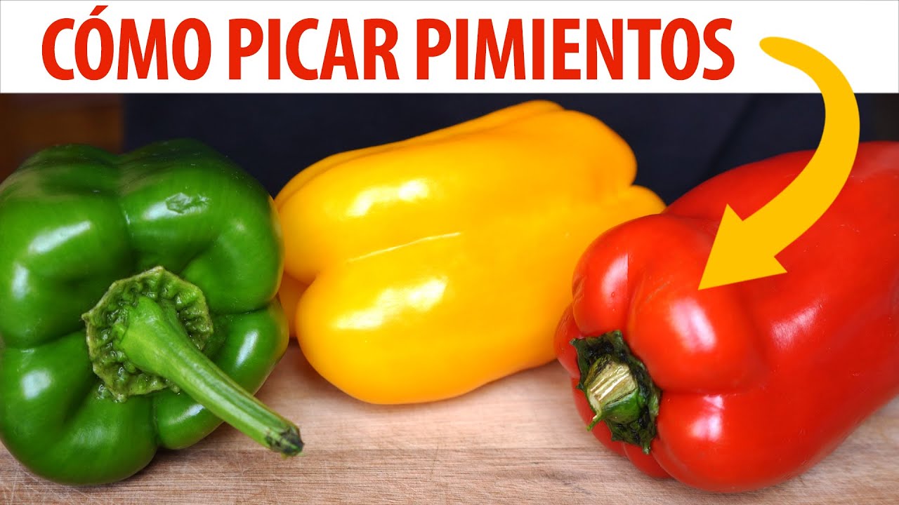 Cómo cortar pimiento fácil y rápido - Picar morrón sin desperdicios