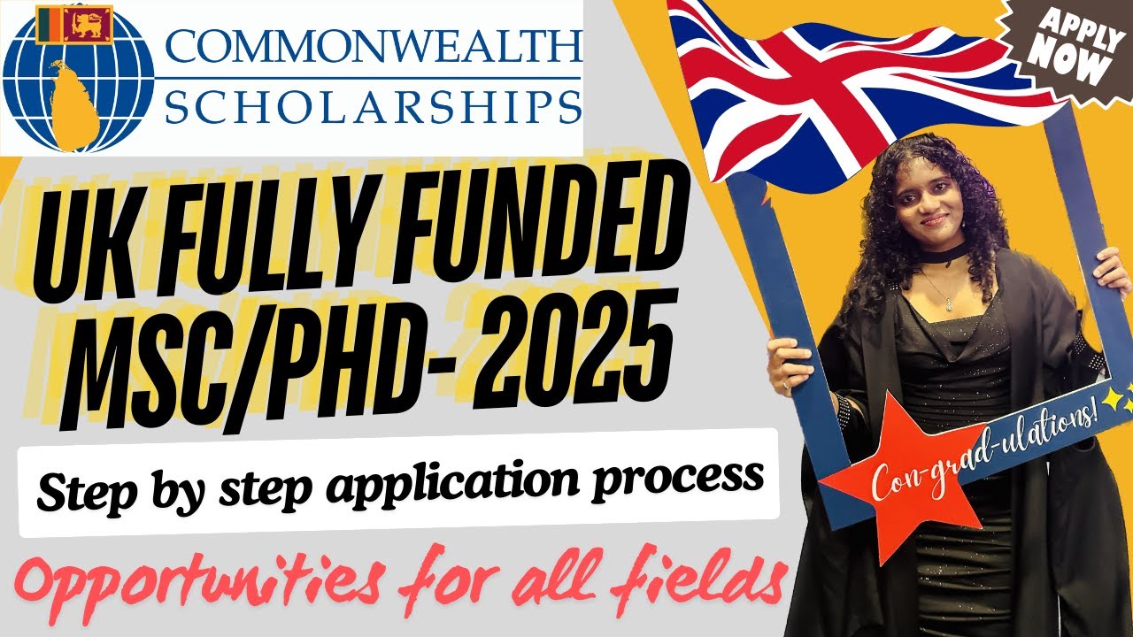 නොමිලේ UK යමු| 100% Free Master/Phd Commonwealth scholarships for Sri Lanka |Sinhala #freeuk #sltouk