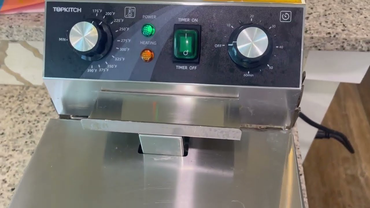 TOPKITCH Electric Deep fryer Stainless Steel with Countertop Fryers for Home Kitchen and Restaurant
