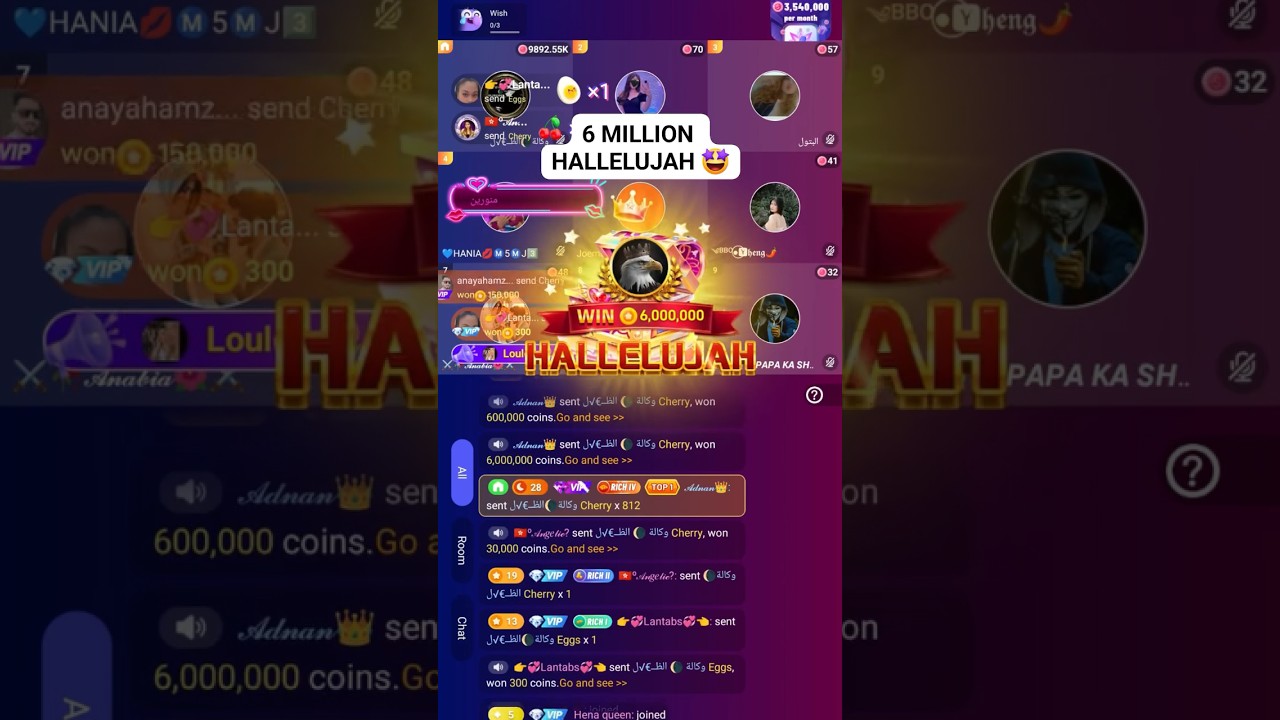 6,000,000 hallelujah in poppo #poppoppop #lucky  #shorts