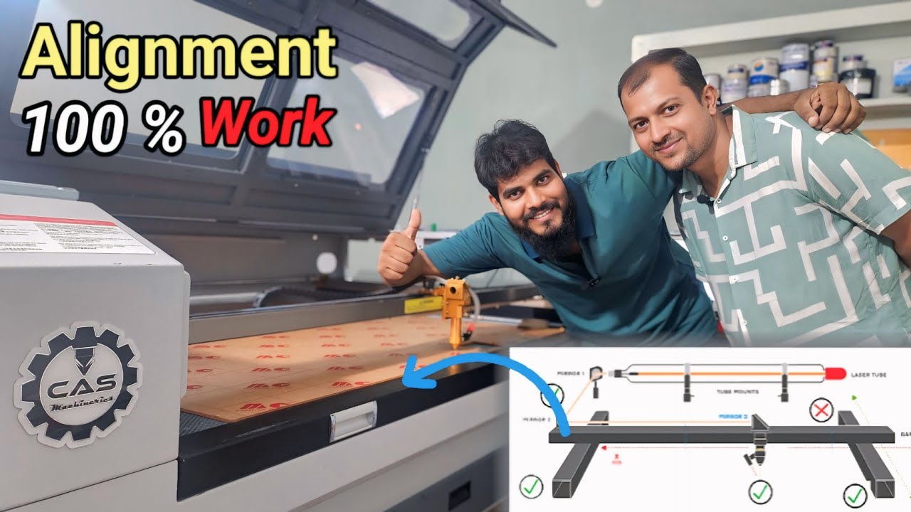 Co2 laser Aliment problem 💯 % work  📍 Gajapati Orisa  #completeart #co2laser #maazranchi