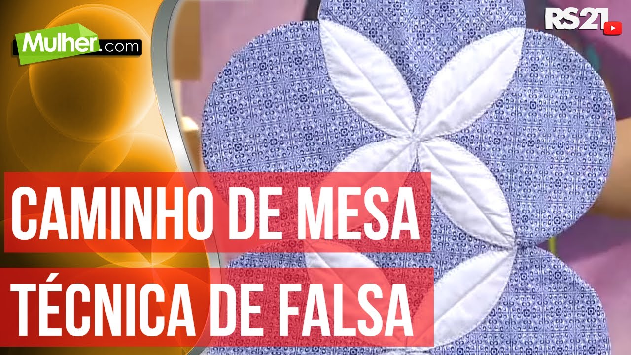 Mulher.com - 23/09/2016 - Caminho de mesa com técnica de falsa janela de catedral - Nívea Silva P2