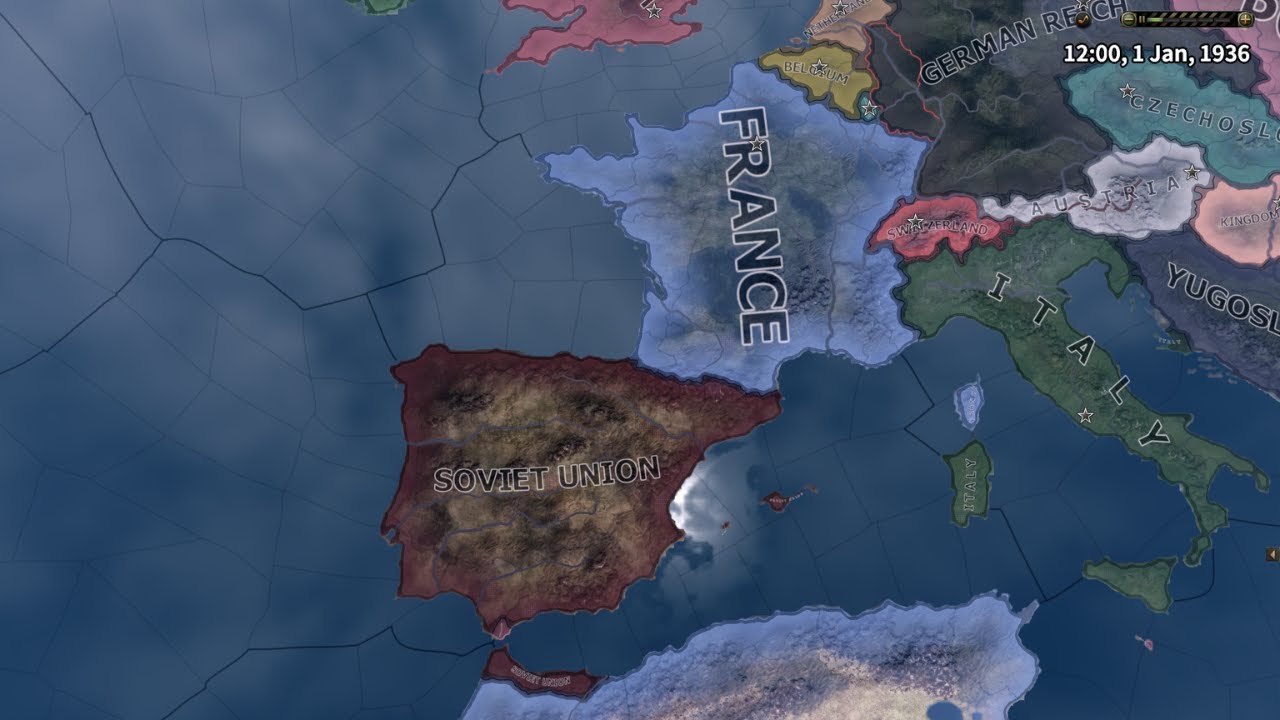 WHAT IF USSR CONTROLLED SPAIN IN WW2 / HOI4 TIMELAPSE