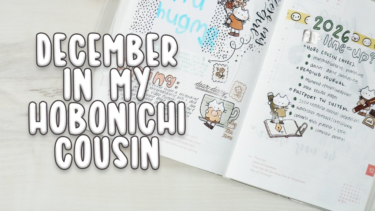 Декабрь в моем Hobonichi Cousin | Обзор декабря 2025 года