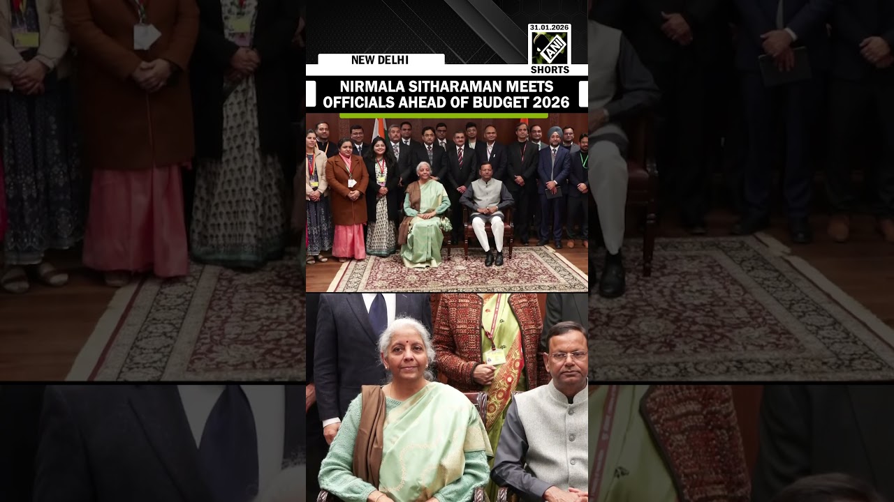 Union Finance Minister Nirmala Sitharaman meets officials ahead of Budget 2026