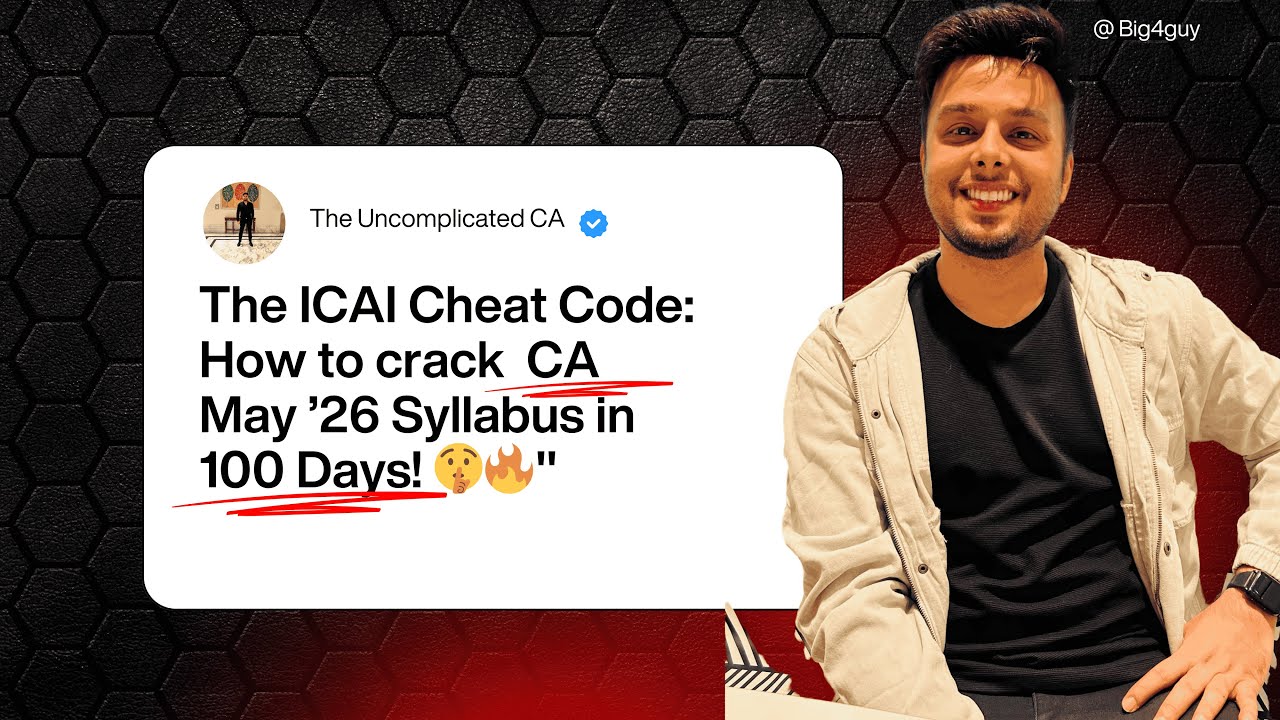 How to appear in May'26 CA Exams. What No one telling you. The 70+ Mark Strategy . 100 days left !🤫🔥