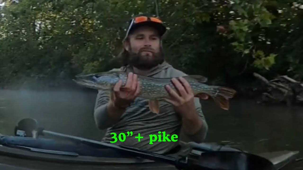 Huron River fishing in the Fall for bass and pike