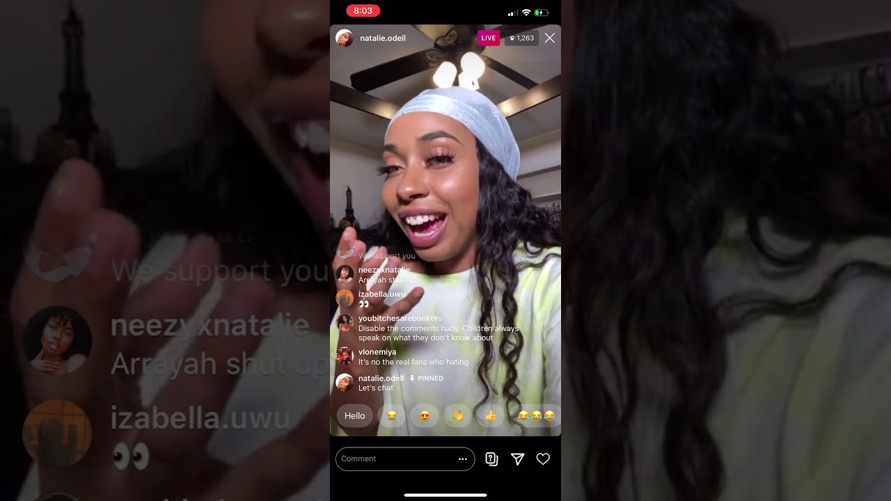 Natalie Odell chats with Supporters and Young ezee (ig live 6/20/20)