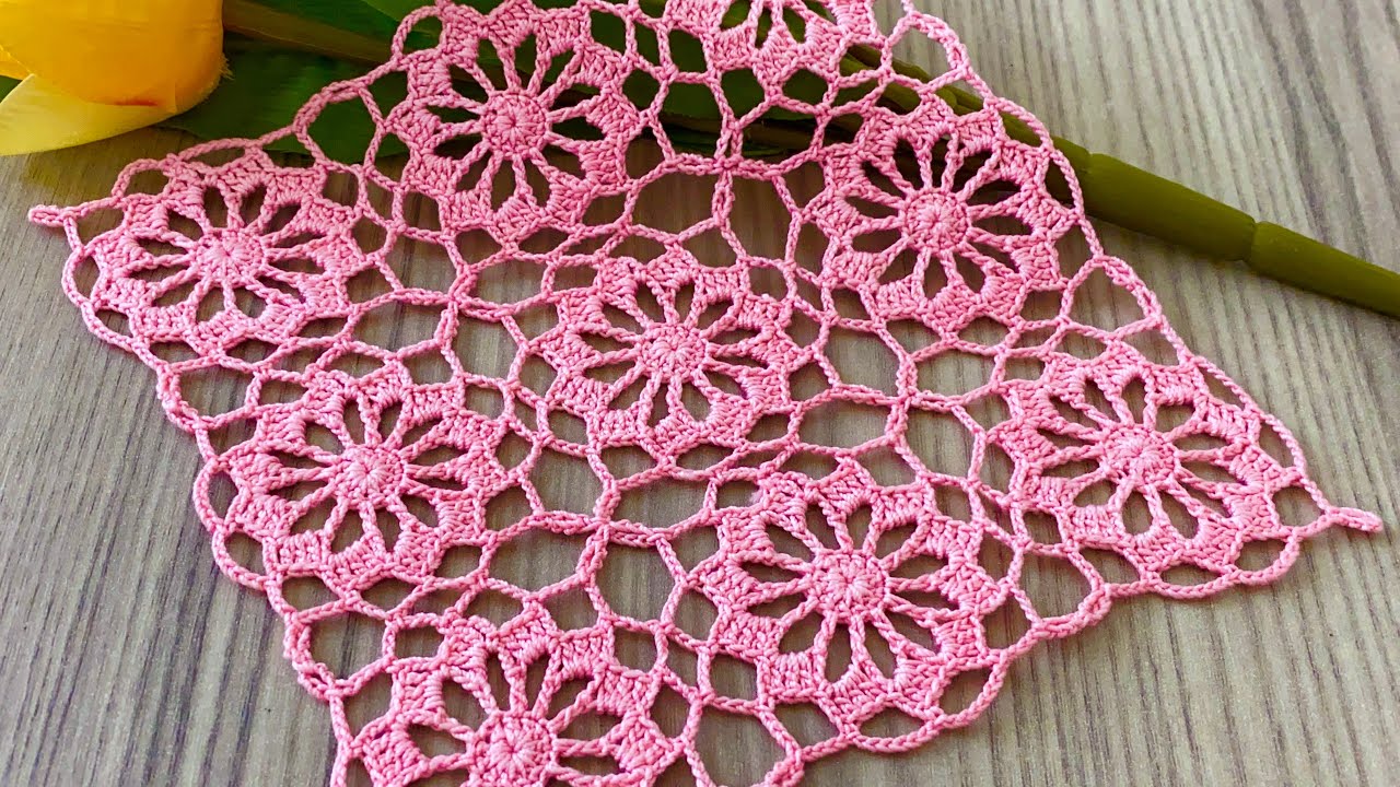 SUPER EASY and PRACTICE Crochet Lace Square Motif Runner, Blouse, Shawl Pattern @HorrorCaseFiles6868