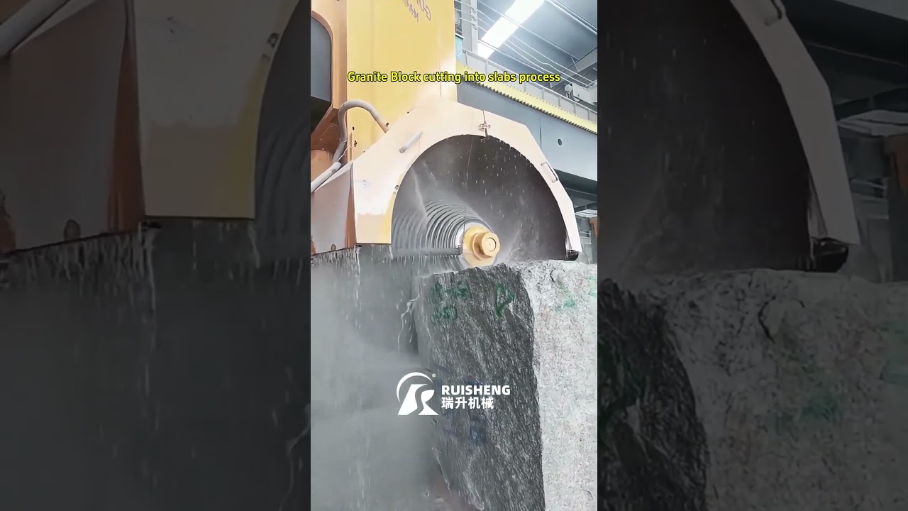 Granite block cutting machine RS-2800MMMulti-saw blade combined stone cutter #stonemachine